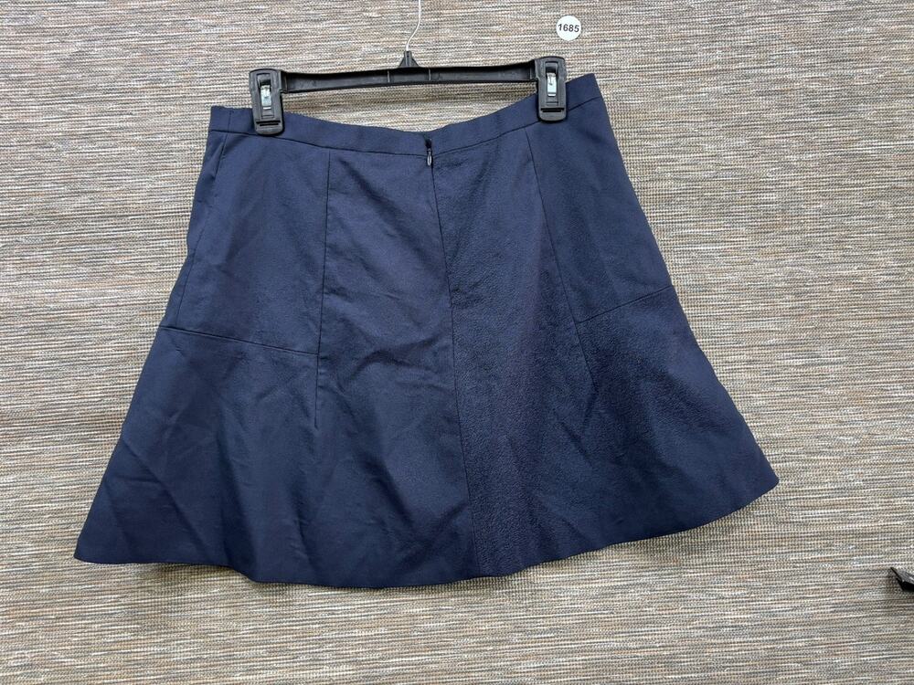 J Crew A-Line Skirt Womens Size 10 Navy Blue Back Zip Casual